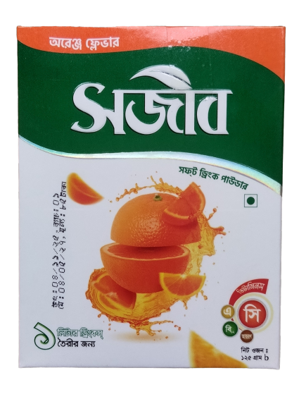 Sajeeb soft drink powder (Orange) 125g