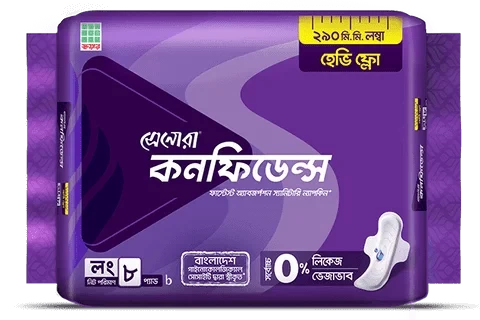 sanora confidence heavy flow 8pc