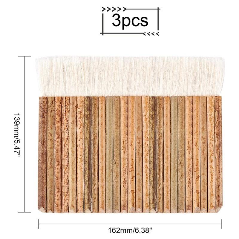 XHHDQES 3 Pack 6.3Inch Hake Blender Brushes Hake Watercolor Brushes