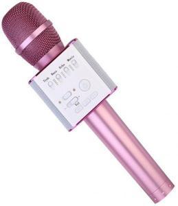 Q9 Bluetooth Microphone Karaoke Speaker-Pink