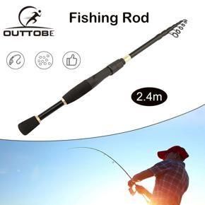 Outtobe Fishing Rod Spinning Rod Adjustment Shrink Super Hard Outdoor Fishing Tool Ocean Rod Shore Throw Pole Stiff Light Fishing Rod 1.8m 2.1m 2.4m