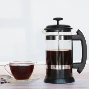 French Press Refillable Coffee Kettle Foam Producer with Clip Spoon