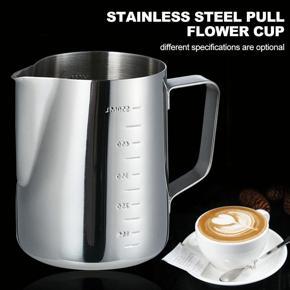 Stainless Steel Frothing Coffee Pitcher Pull Flower Cup Cappuccino Milk Pot Espresso Cups Latte Art Milk Frother Frothing Jug