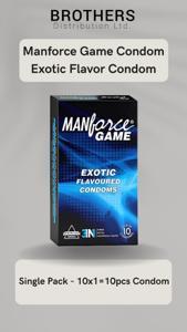 Manforce Condom - Game Exotice Flavor Dotted Condoms - Single Pack - 10x1=10pcs