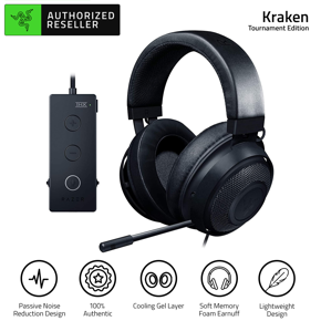 Razer Kraken Tournament Edition Gaming Headset Headphone Earphone THX Spatial Audio Full Audio Control Cooling Gel Game/Chat Balance with USB Dongle Green