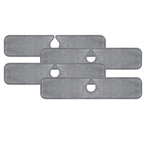 ARELENE 4 Pcs Kitchen Sink Splash Mat Microfiber Faucet Splash Catcher Countertop Protector Absorbent Mat for Kitchen Bathroom