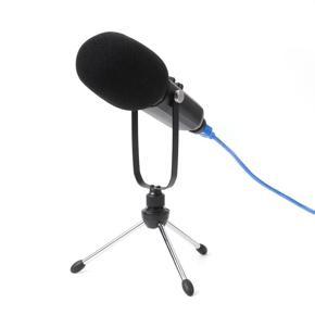 USB Condenser Microphone Mic with Headphone Monitoring Echo Volume Control