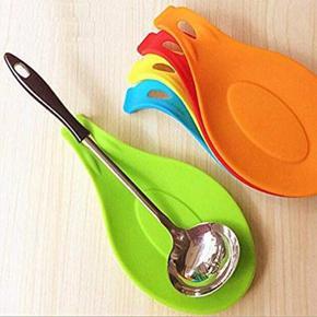 Silicone Spoon Rests, Utensil Holder for Kitchen Set of 2 Random Colors