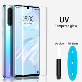 For Samsung S10 Plus 5G UV Glass Light Adhesive Full Glue Tempered Glass Screen Protector -Transparent