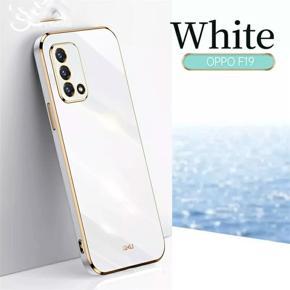 6D Plating Soft Case Lens Protector Square Frame Silicone Glossy case for OPPO F19