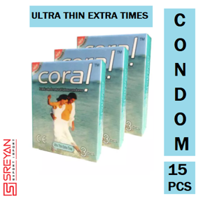Coral Ultra Thin Extra Times Condom - 15PCS