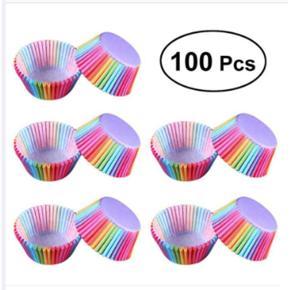 100PCS Muffins Paper Cupcake Wrappers Baking Cake Cups Cases Muffin Boxes DIY Cake Molding