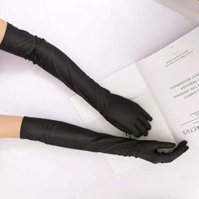 Winter Ladies Long Gloves Fashion New 50cm Suede Super Soft Warm Gloves Touch Screen Autumn Winter Black Gloves