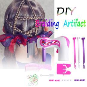 Women Girls Kids Automatic Twist Braid Knitted Appliances Electric Hair Braider Plait Twist Styling DIY Braiding Machine Quick Braid Tool -