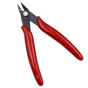 Diagonal Pliers 3.5 Inch Mini Wire Cutter Small Soft Cutting Electronic Pliers Wires Insulating Rubber Handle Model Pliers(Red)