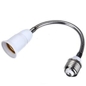 11 inch E27 To E27 Flexible Extend Extension LED Light Bulb Lamp Base Holder Screw Socket Adapter Converter