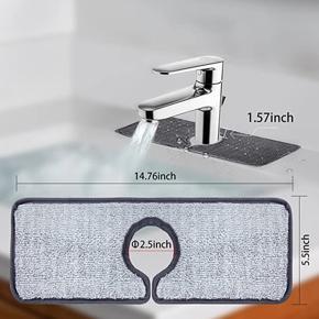 XHHDQES 4Pcs Faucet Absorbent Mat Sink Microfiber Faucet Splash Guard Pad Countertop Water Stains Preventer for Kitchen Bathroom