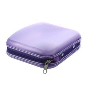 40 Disc CD DVD VCD DJ Storage Media Holder Sleeve Case Hard Box Wallet Carry Bag-（Purple）