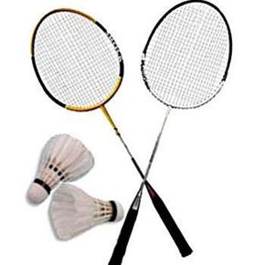 2 Badminton Rackets For Kids + 2 Shuttles