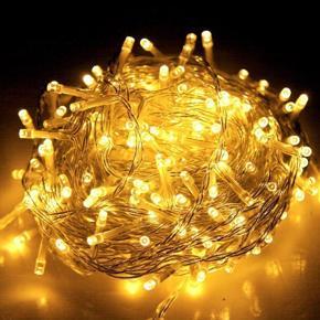 Home Decoration Light 100 Led- Golden, Golden Fairy String Lights Christmas, Eid, birthday, Wedding Festival Party 30 Feets LED Decoration Lights