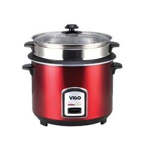 ViGO Rice Cooker 1.8 L Red Two Pot