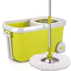 Easy Mop with wheels & stainless steel basket