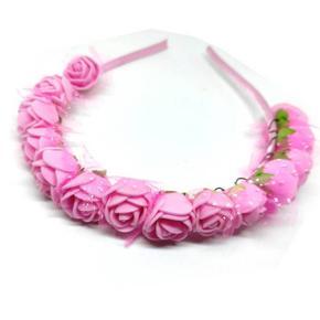 Artificial  Flower Hair Band Pink Colour