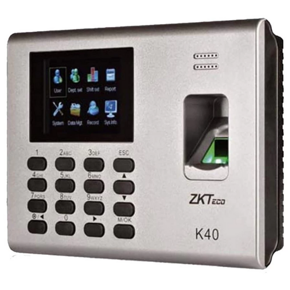 ZKTeco K40 Fingerprint Time Attendance Terminal with Adapter