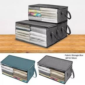 Large-Capacity Comforter Storage Bag/Portable Foldable Clothes Organizer/Dustproof Non-woven Durable Zipper Closet Storage Bag