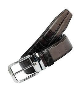 Men's Croco Print Leather Belt