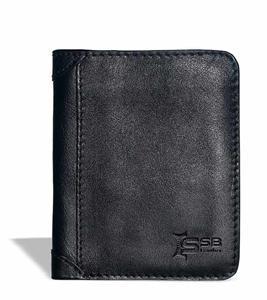 Men's Black (Cute Er Dibba) Short Leather Wallet