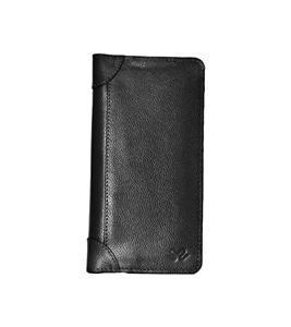 Men's Black Leather Long Wallet