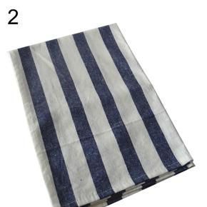 Linen Cotton Stripe Kitchen Table Mats Napkin Placemat Cloth Cup Coaster Pad