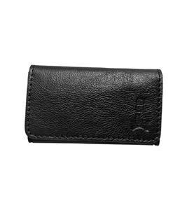 Black Square Shape Leather Key Holder Wallet