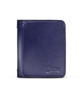 Antique Blue Short Leather Wallet