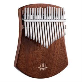 Hluru Kalimba Fan-Shaped Thumb Piano 17 Keys,Kalimba 17 Keys Thumb Piano, Sapele