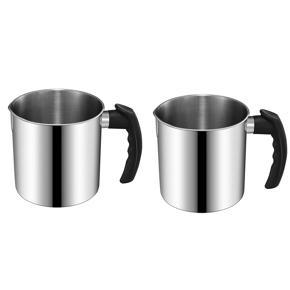 BRADOO 2X Candle Making Pouring Pot, 44 Oz Double Boiler Wax Melting Pot, Candle Making Pitcher, Heat-Resistant Handle