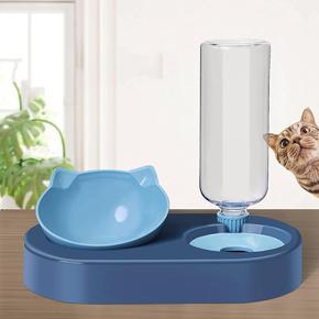 Cat Bowl Food and Water Automatic Drinking Bowl Feeding Cat Food Bowl