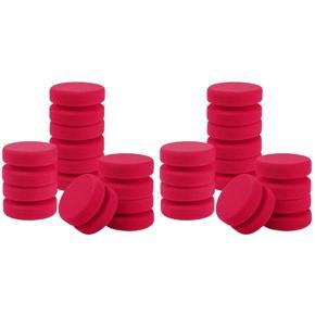 ARELENE 16 Pack Paint Sponge Applicator Detail Sponge Paint Round Wax Applicator Tire Shine Applicator (Red)