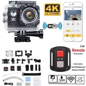 H9 Ultra HD 4K Action Camera H9 WiFi 12MP 2" LCD 30M Waterproof 170D Remote Control Helmet Bicycle Video Camera Outdoor Sport Cam