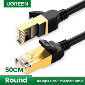 UGREEN Ethernet Cable, Cat7 10 Gigabit LAN Network RJ45 High Speed Patch Cord Flat Design 10Gbps for 600Mhz/s STP Molded for Switch, Rou-ter, Patch Panel, PC Computer Home Office