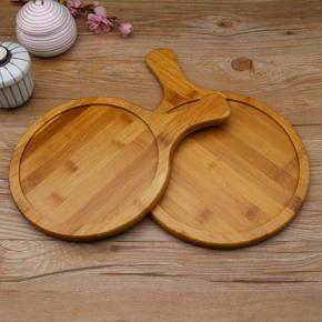 Round Head Wooden Pizza Plate 14"