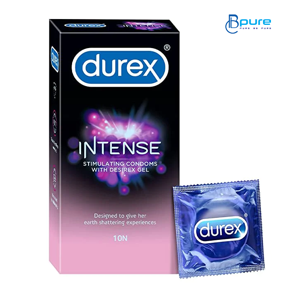 Durex Intense Dotted and Ribbed Condoms for her - 10Pcs Pack (India)