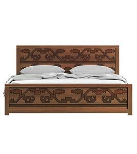 Regal Jamdani Wooden Double Bed