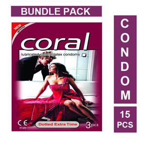 Coral Extra Time Dotted Condoms - 15pcs