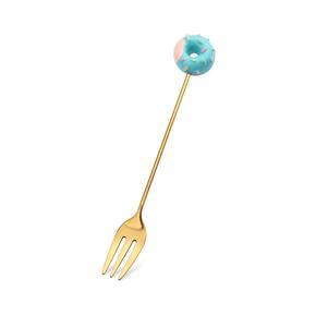 Cute Stainless Steel Cartoon Design Kid Spoon Donut Coffee Fork Dessert Tool