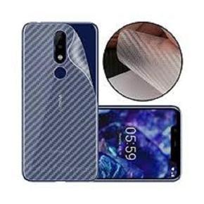 For Nokia 6.1 Plus Back Carbon Fiber Sticker Protection 3D-Transparent