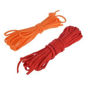 Paracord 550 Parachute Rope 7 Core Strand For Climbing Camping Buckle Rope 50FT Orange & Red 2 PCS