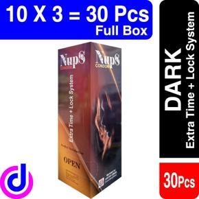 Nups Extra Time Lock System Condom-3 x 10 = 30 Pcs ( Full Box- Dark )