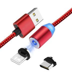 2 in 1 Metal Magnetic Cable Fast Charging Micro USB Cable Type C Magnet Charger